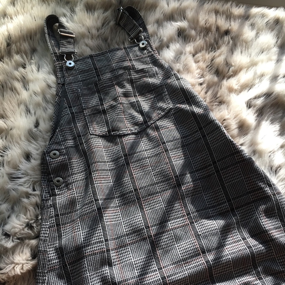Plaid H&M overall dress